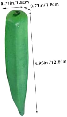 Vaguelly Realistic Fake Okra Artificial Vegetable Set