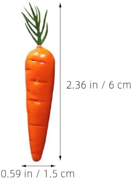 LUOZZY 15 Miniature Lifelike Carrots Artificial Vegetables Decor