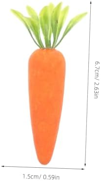 Easter Carrot Basket Decor 12pcs Fake Plastic Carrots