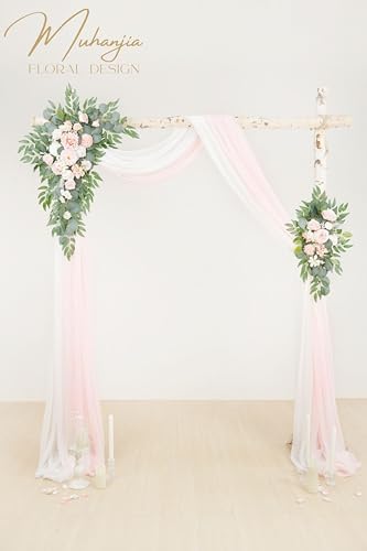 Artificial Flower Arch Kit 4 Pieces Flamingo Pink Rose Decor