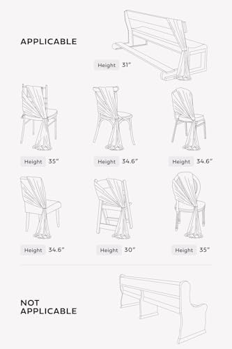 Lings Moment 8pcs Fall Wedding Chair Decorations
