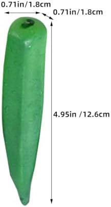 10Pcs Artificial Okra Display Props for Home Decor
