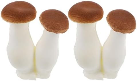 2pcs Realistic Fake Mushroom Decor Artificial Vegetable Models