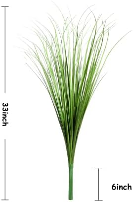 Vlorart 33 Inch Artificial Plants 6 Pack Wheat Grass Greenery