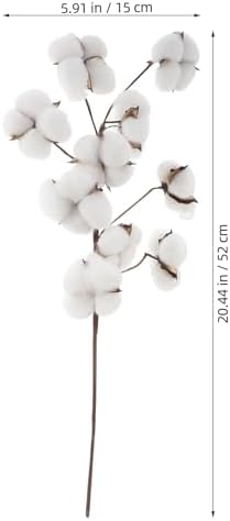 Ciieeo Artificial Cotton Flowers 10 Head Bunches