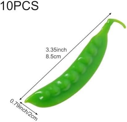 10 Pcs Realistic Artificial Green Peas Decor Prop