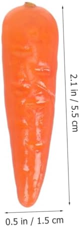 PRETYZOOM 60pcs Realistic Artificial Carrot Decorations