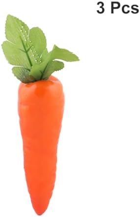 Uxcell Artificial Carrot Decor 3pcs Orange and Green