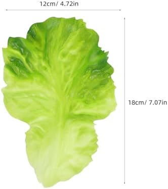Cabilock 4pcs Realistic Decorative Fake Lettuce Leaves