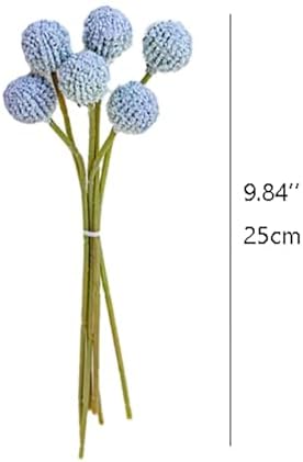 Lovmeety Dusty Blue Billy Balls Artificial Flowers 12 Pcs Set