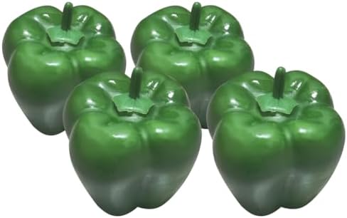 LOGOFUN 4pcs Artificial Green Pepper Display Props