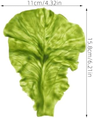 LOGOFUN 5Pcs Artificial Lettuce Leaves Lifelike Decor Props