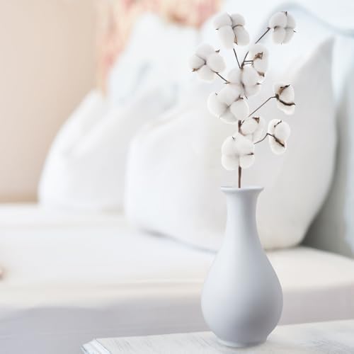 Ciieeo Artificial Cotton Flowers 10 Head Bunches