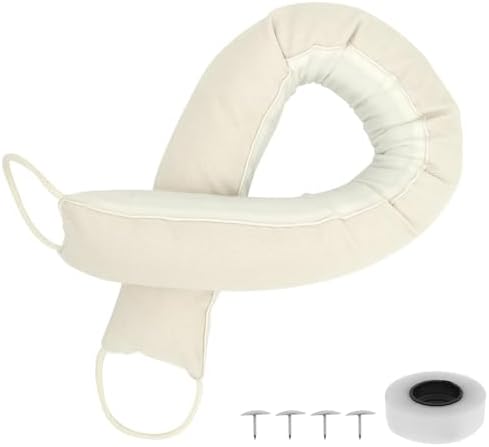 Abizarch Door Draft Stopper Weatherproof Soundproof Beige