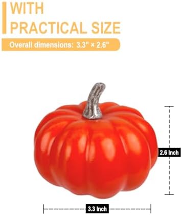 Vensovo 3 Inch Mini Foam Pumpkins - 12PCS Fall Decor