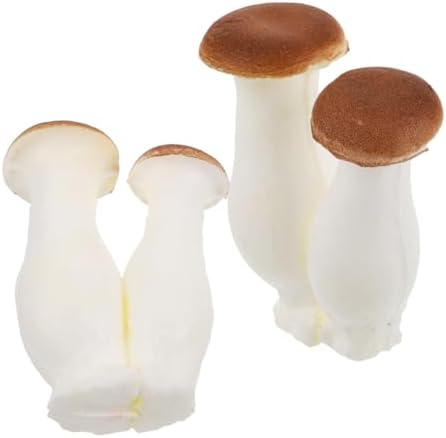 2pcs Realistic Fake Mushroom Decor Artificial Vegetable Models