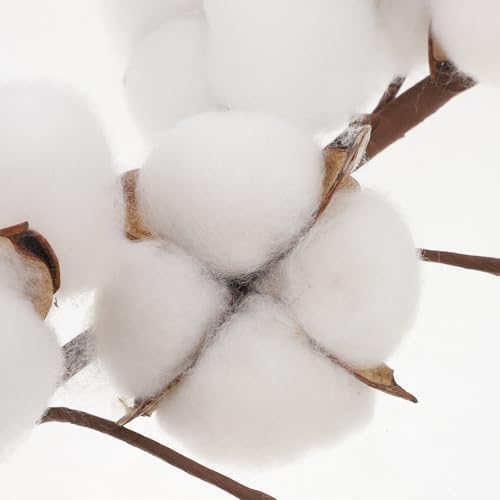 Ciieeo Artificial Cotton Flowers 10 Head Bunches