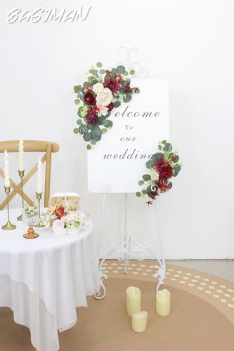 2pcs Wedding Arch Flowers with Cable Ties and Stems