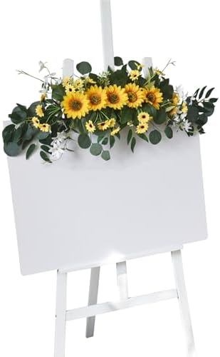 MSUIINT 30 Inch Artificial Wedding Arch Flowers