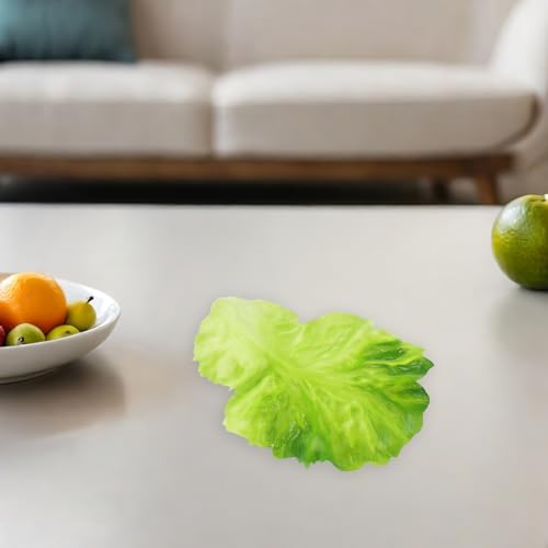 Cabilock 4pcs Realistic Decorative Fake Lettuce Leaves