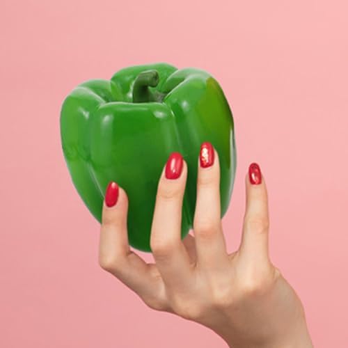 LOGOFUN 4pcs Artificial Green Pepper Display Props