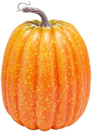 Zensounding 7 Piece Halloween Artificial Pumpkin Decor Set