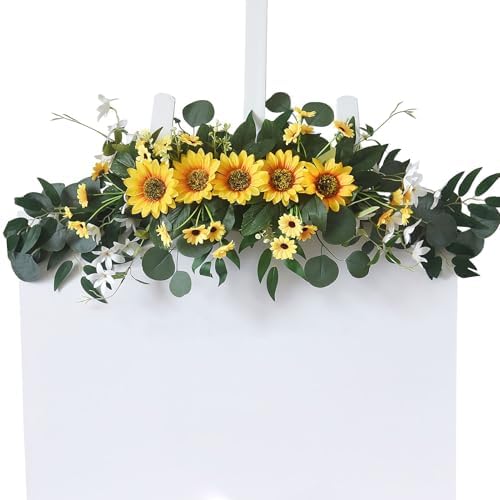 MSUIINT 30 Inch Artificial Wedding Arch Flowers