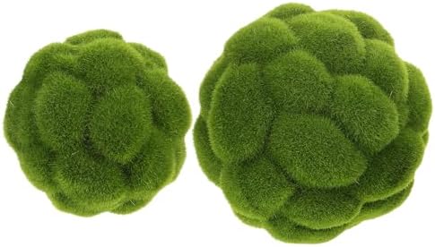 STOBAZA 4pcs Artificial Green Moss Balls for Decor