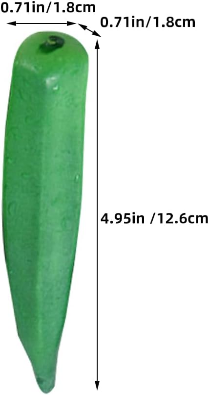 10Pcs Artificial Okra Display Props for Home Decor