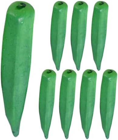 10Pcs Artificial Okra Display Props for Home Decor