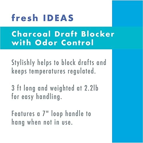 Fresh Ideas Charcoal Draft Blocker Door Guard 355 x 3