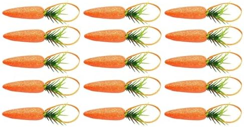 15 30pcs Artificial Carrot Decorations for Easter Party