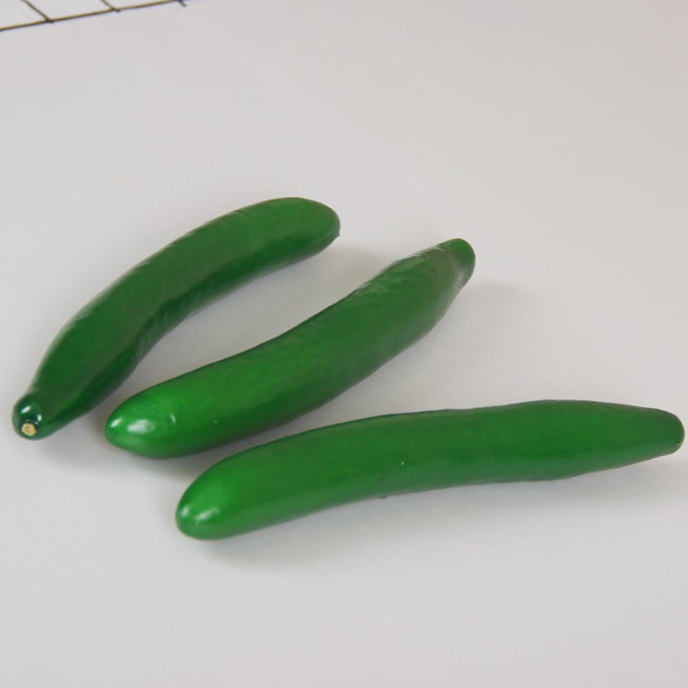 Alipis 4pcs Artificial Green Cucumber Decorations