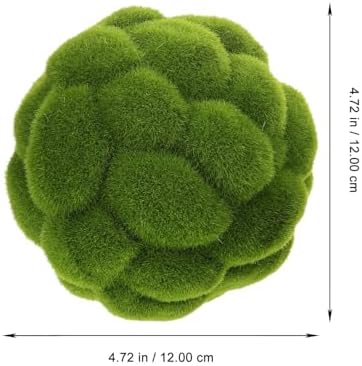 STOBAZA 4pcs Artificial Green Moss Balls for Decor