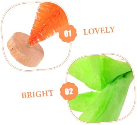 6pcs Sisal Fiber Carrot Ornaments for Easter Party Decor
