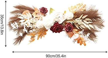 Zhdoka 35 Inch Pampas Flower Arch Wedding Decor