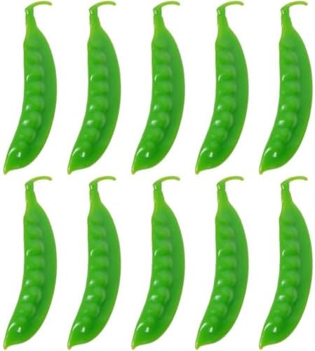 10 Pcs Realistic Artificial Green Peas Decor Prop