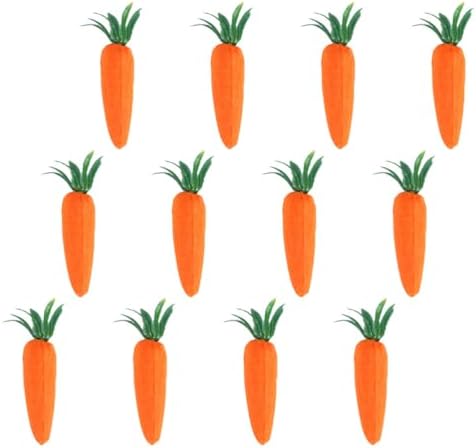 LOGOFUN 12PCS Artificial Carrots for DIY Easter Decor