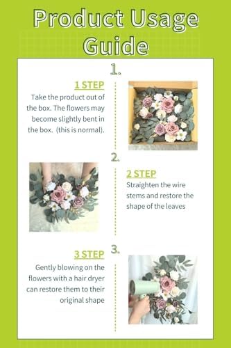 Muhanjia Wedding Sign Faux Flower Swag Pack of 2 1
