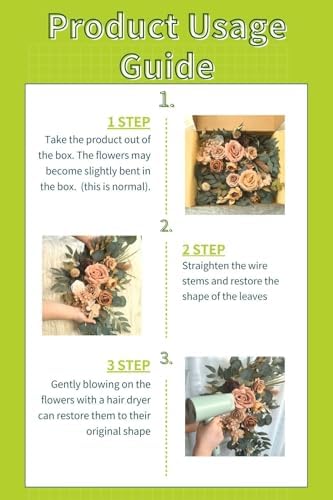 Terracotta Wedding Sign Faux Flower Swag Pack of 2