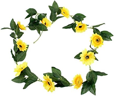 KUPOO 4 Pack Artificial Sunflower Garland