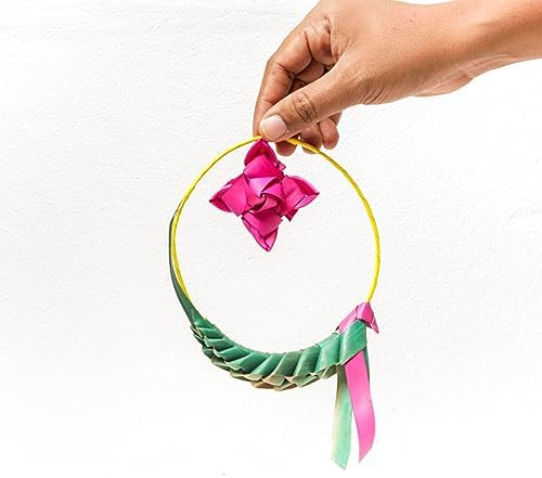 Palm Leaf Round Parrot Hanging Decor - Pack of 5