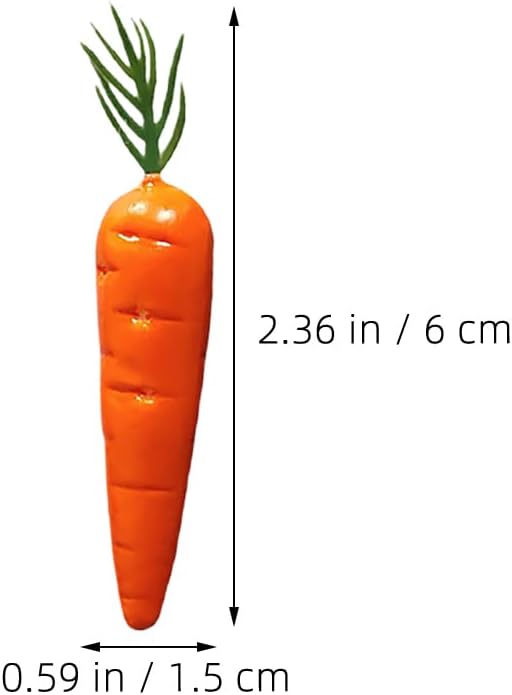 LUOZZY 15 Miniature Lifelike Carrots Artificial Vegetables Decor