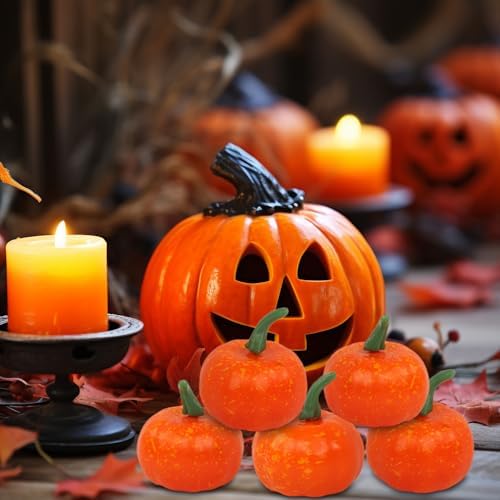 Nsmykhg Artificial Pumpkins 24 Pack Fall Decor