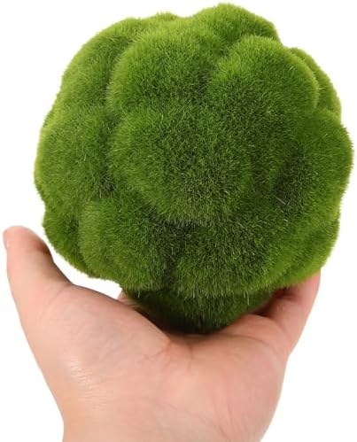 STOBAZA 4pcs Artificial Green Moss Balls for Decor