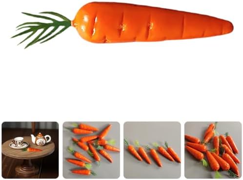 LUOZZY 15 Miniature Lifelike Carrots Artificial Vegetables Decor