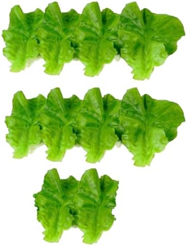 Pokinge 10pcs Artificial Lettuce Leaves Decor