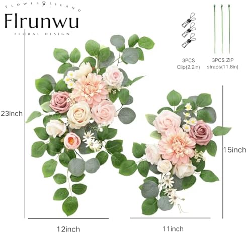 Flrunwu Artificial Flowers Decor Pack of 2