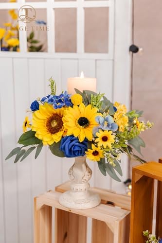 TINGE TIME 2pcs Artificial Flower Candelabras for Wedding Decor