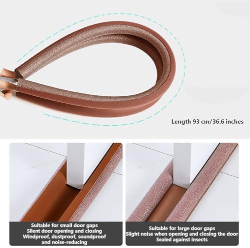 3 Pcs 93 cm Under Door Draft Stoppers Soundproof and Machine Washable